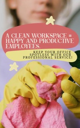 Graphic: a clean workspace equals happy and productive employees
